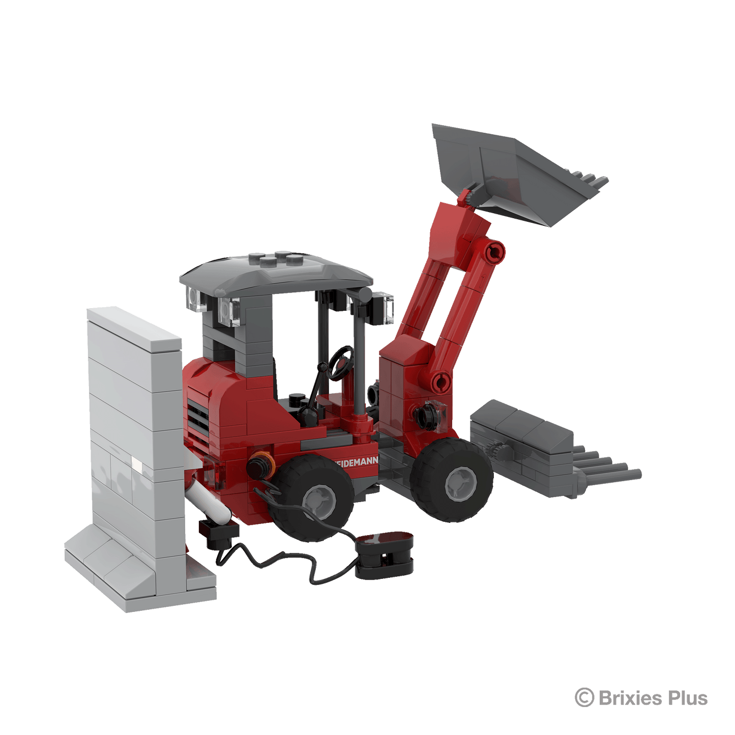BRIXIES Plus Weidemann 1190e with wall bracket + bucket