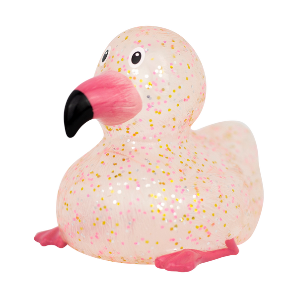 Glittery Pink Flamingo Duck