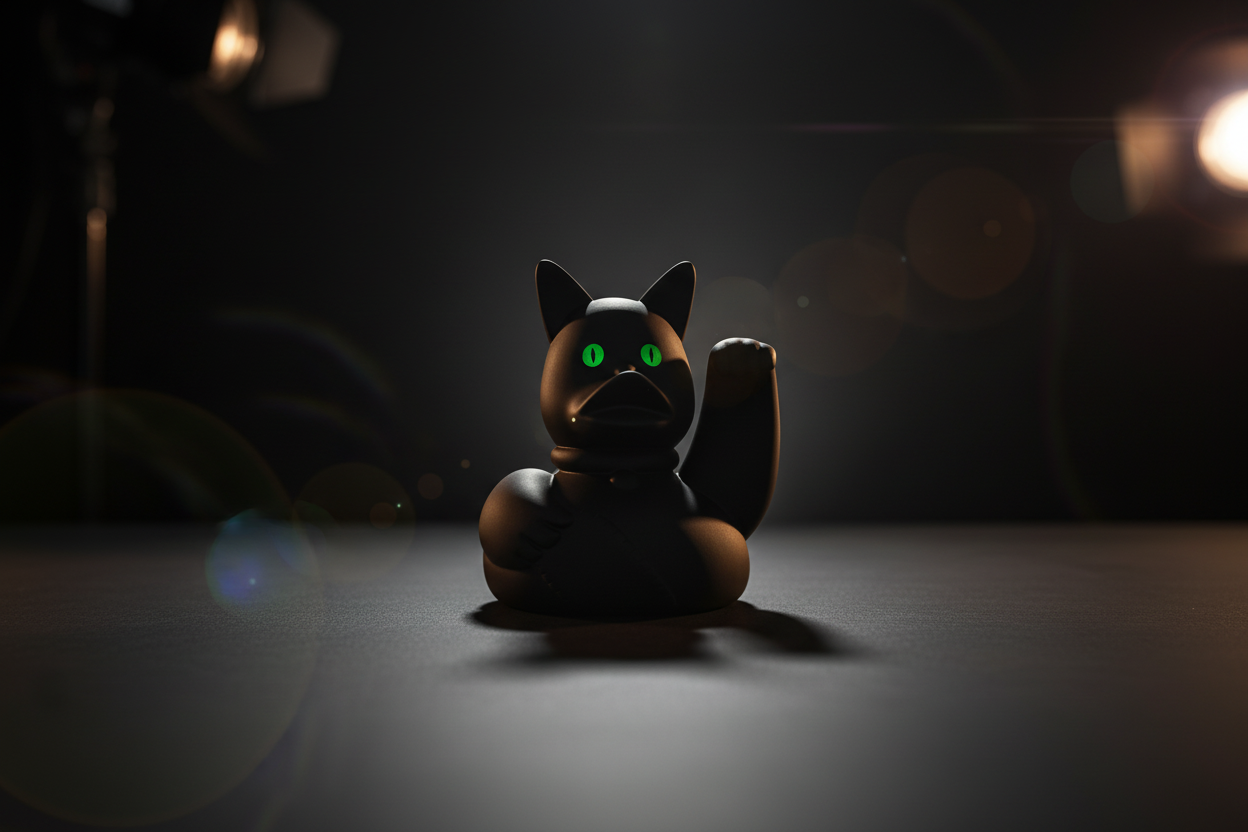 Lucky Black Cat Duck
