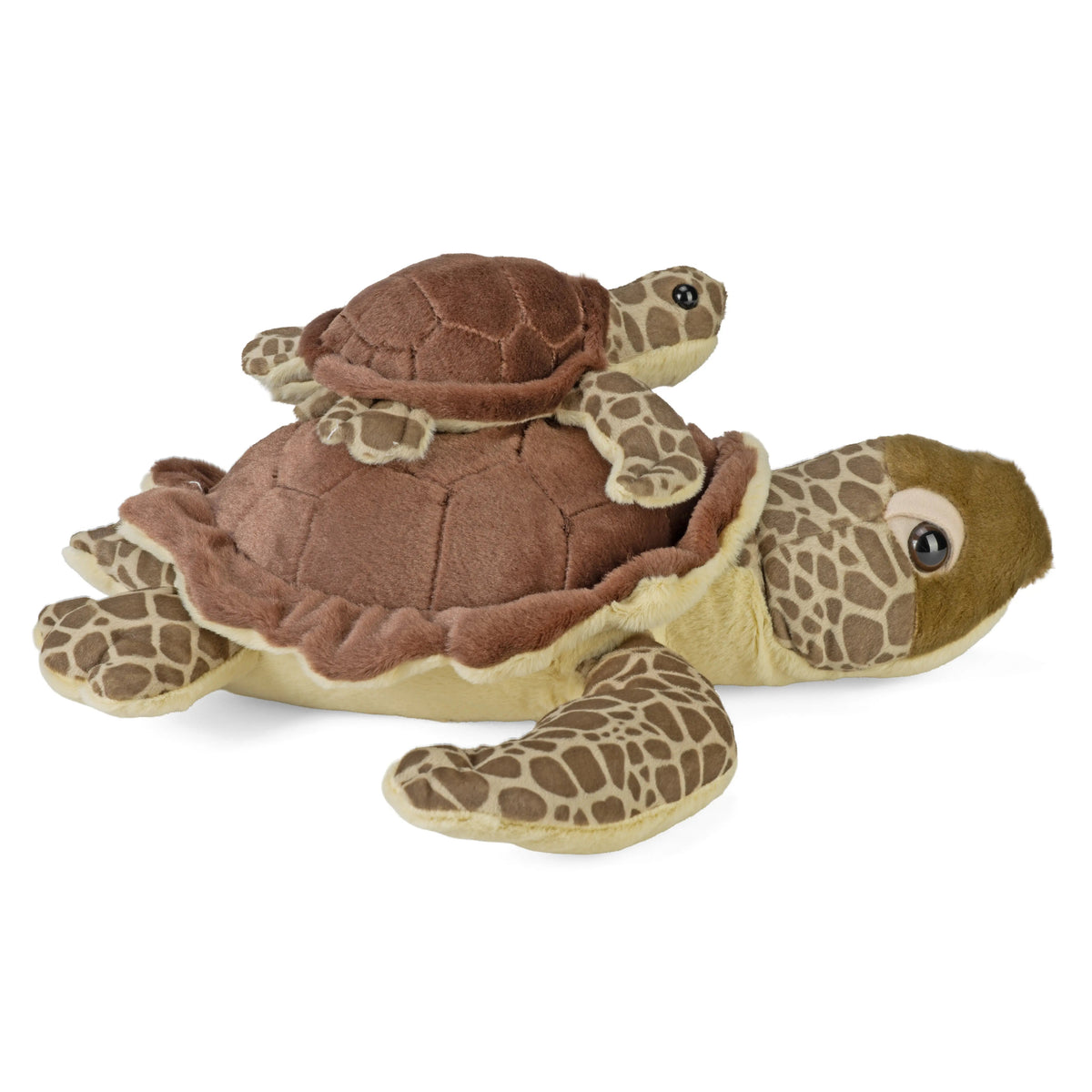 Wild Republic Mom & Baby Green Sea Turtle Stuffed Animal - 12" Stuffed Animals