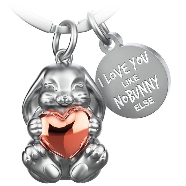 Rabbit Bunny key ring “I love you like nobunny else”