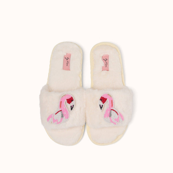 Setje speldjes voor slippers - Flamingo