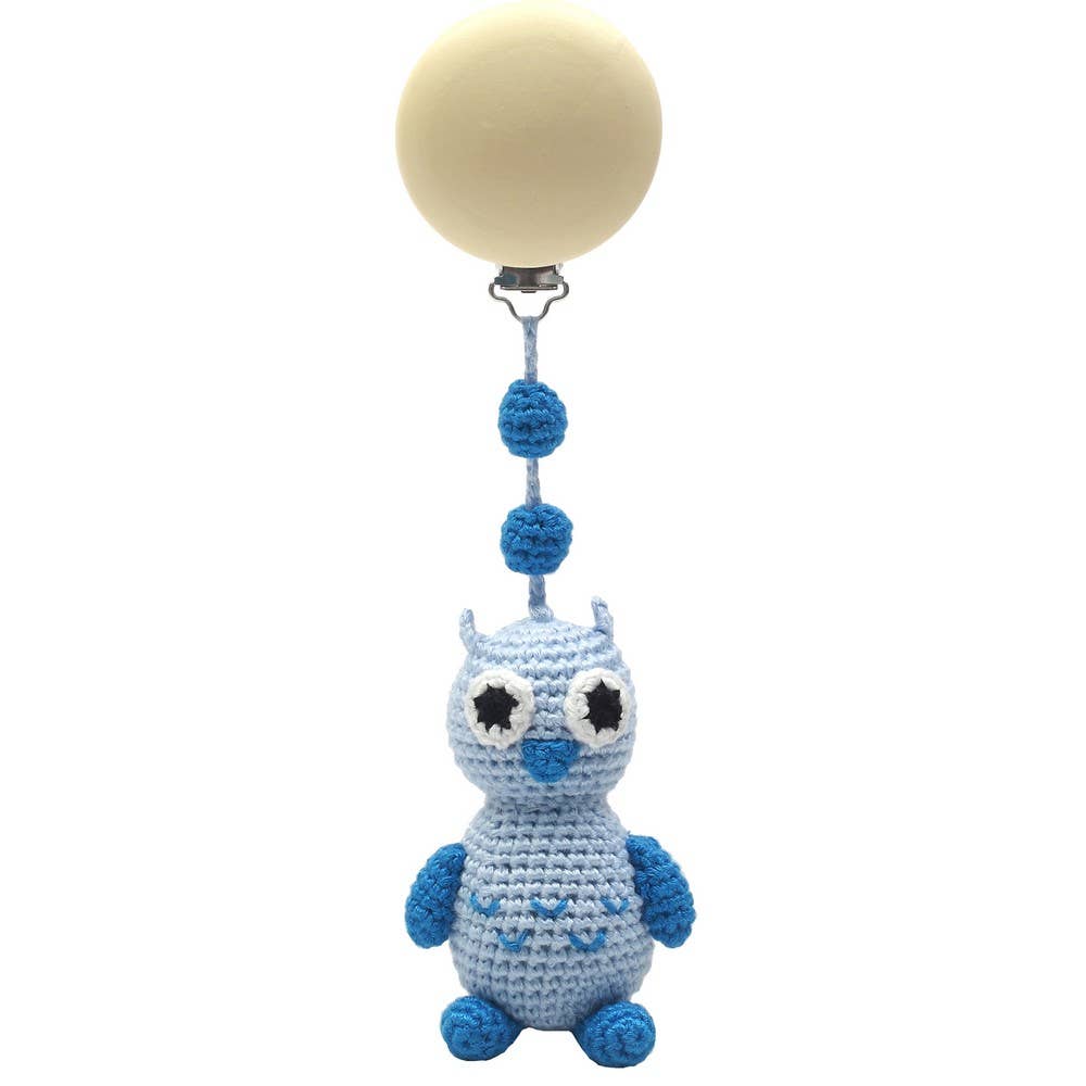 Owl Stroller Hook - Blue