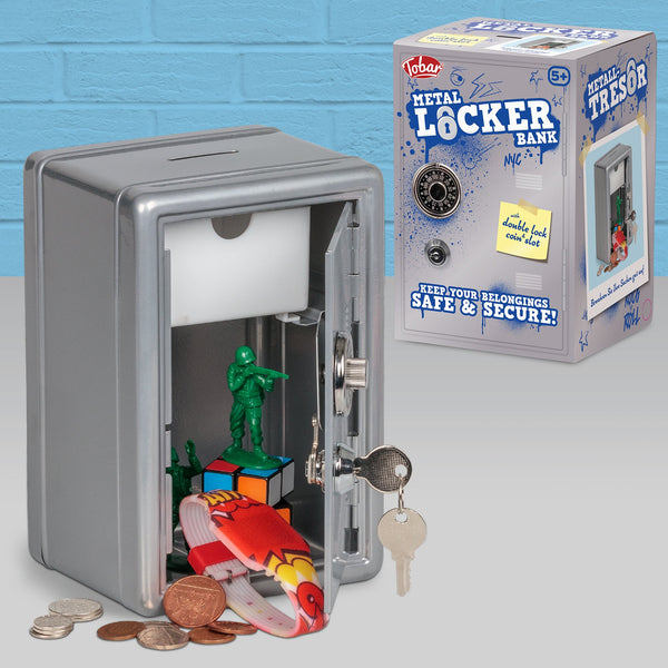 SILVER-PLATED METAL LOCKER BANK