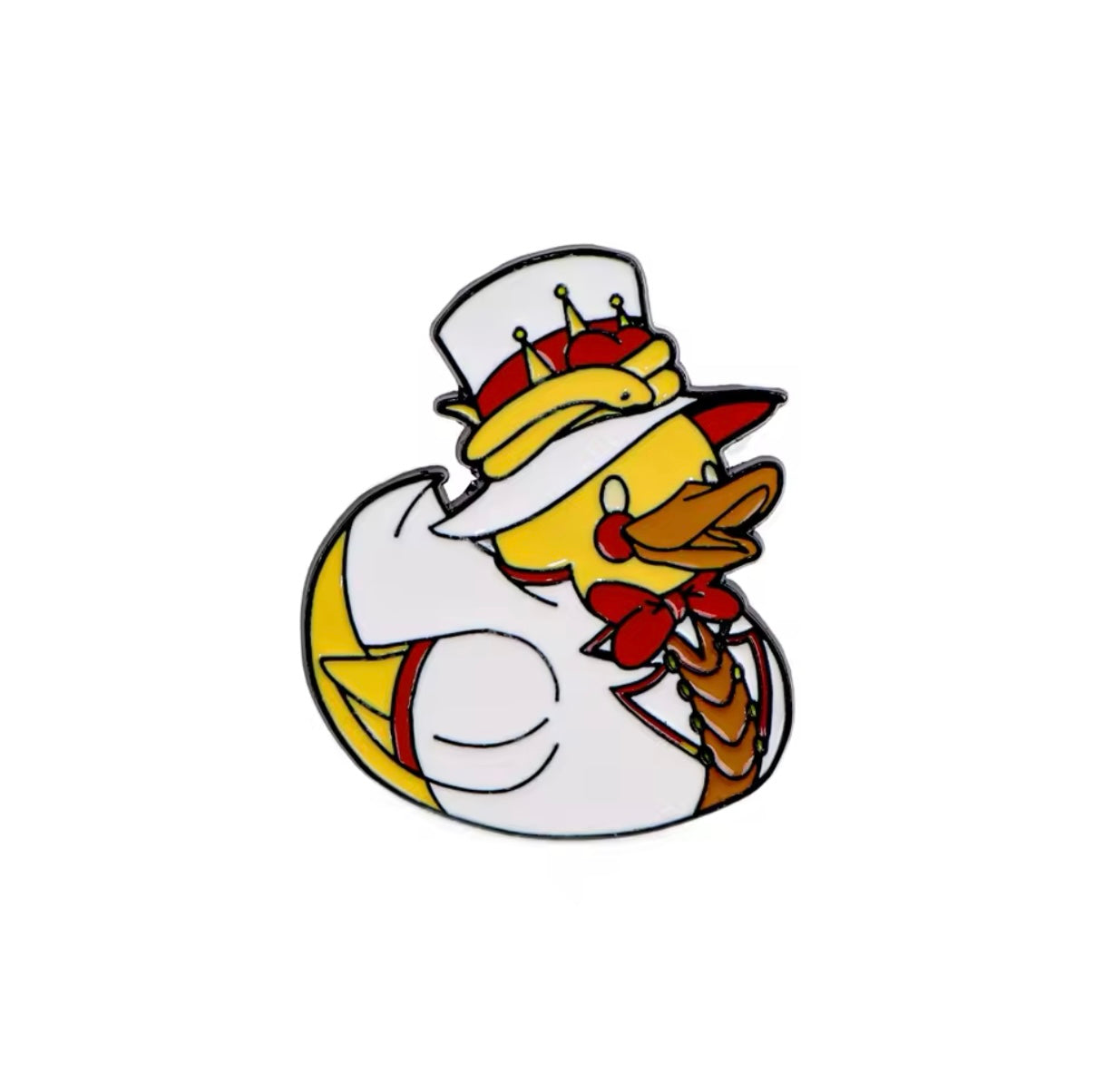 pins canard jaune gentleman couronne