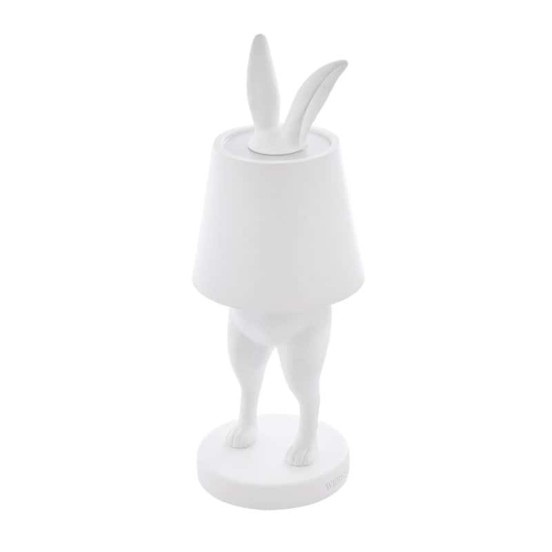 Lampe de table LED Hiding Rabbit, Blanc