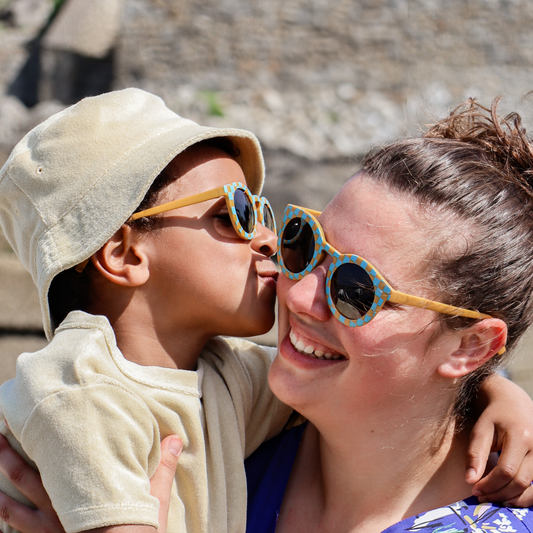 Adult Sunglasses - Matchy Vichy Blue