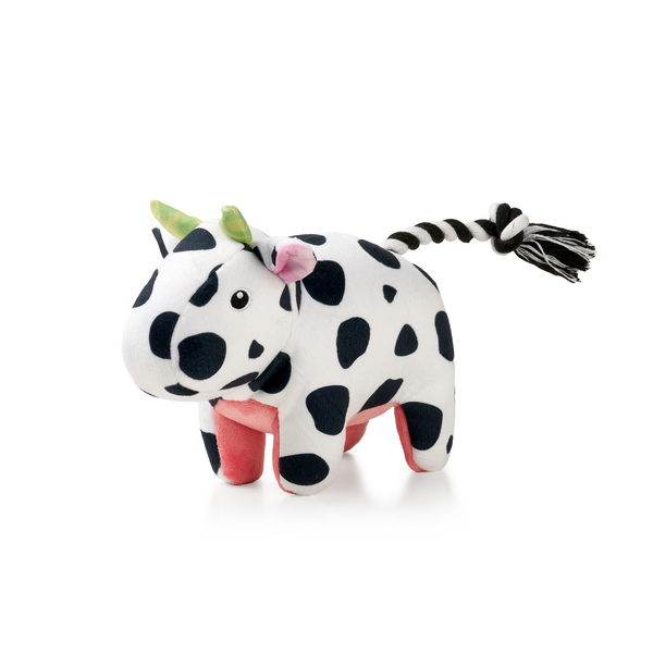Huggles Dog Toy - Light Cow