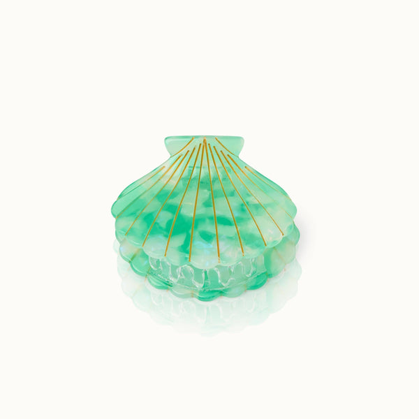 Lime Shell Hair Clip