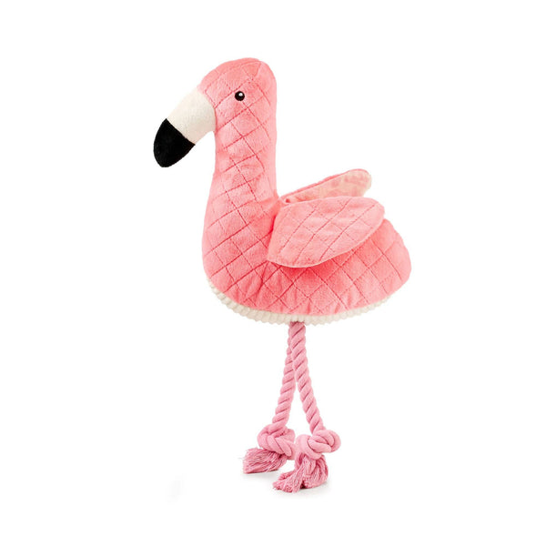 Huggles Dog Toy - Sunny Pink Flamingo