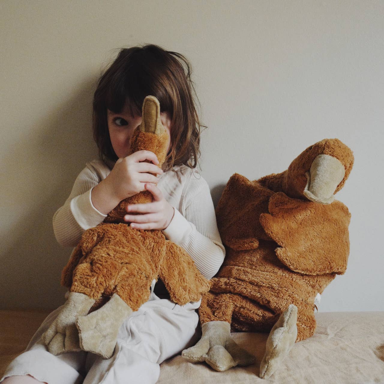 Stuffed animal small goose | rust