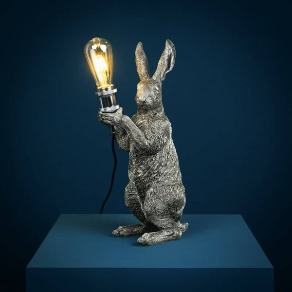 Meister Rabbit Table Lamp, Silver