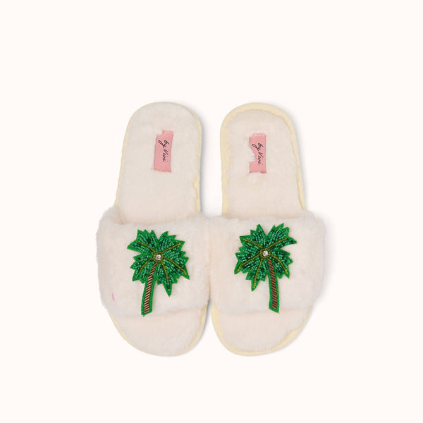 Paar pantoffelbroches - Palmboom