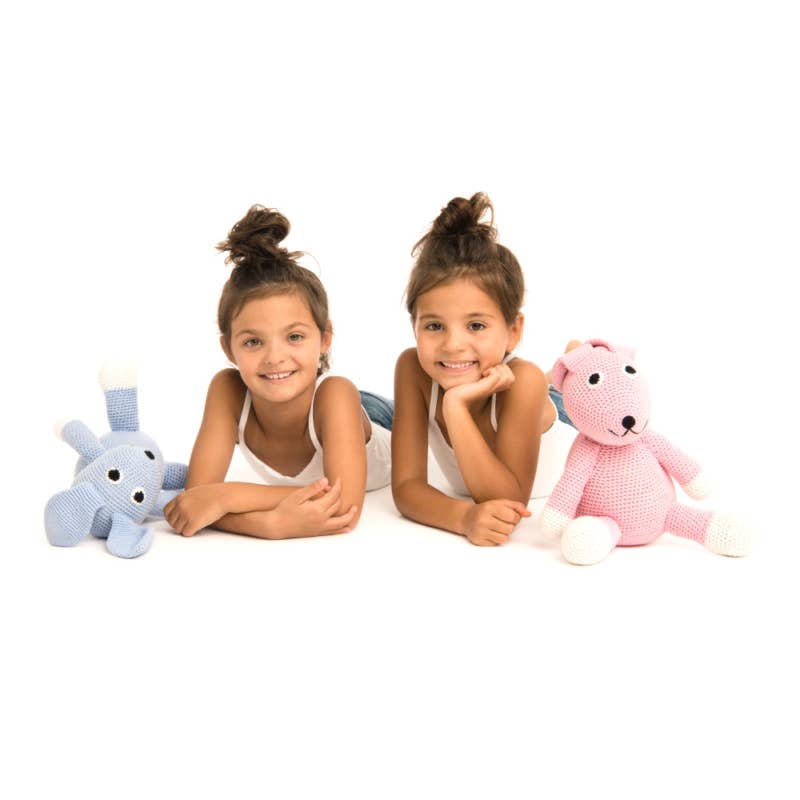 XL Crochet Plush Toy - Light Pink Rabbit