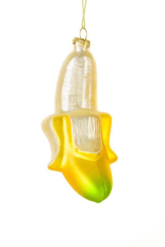 Peeled banana Christmas bauble
