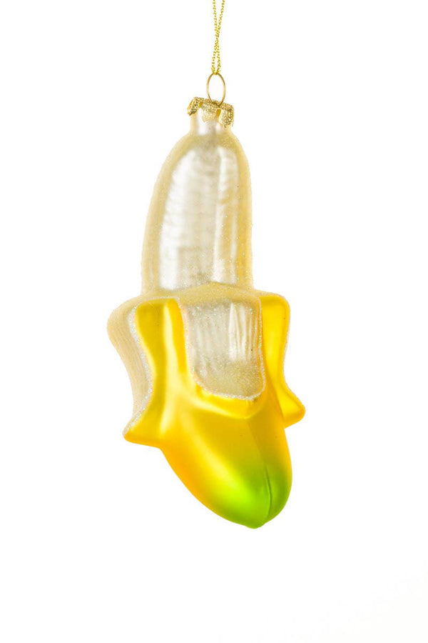 Peeled banana Christmas bauble