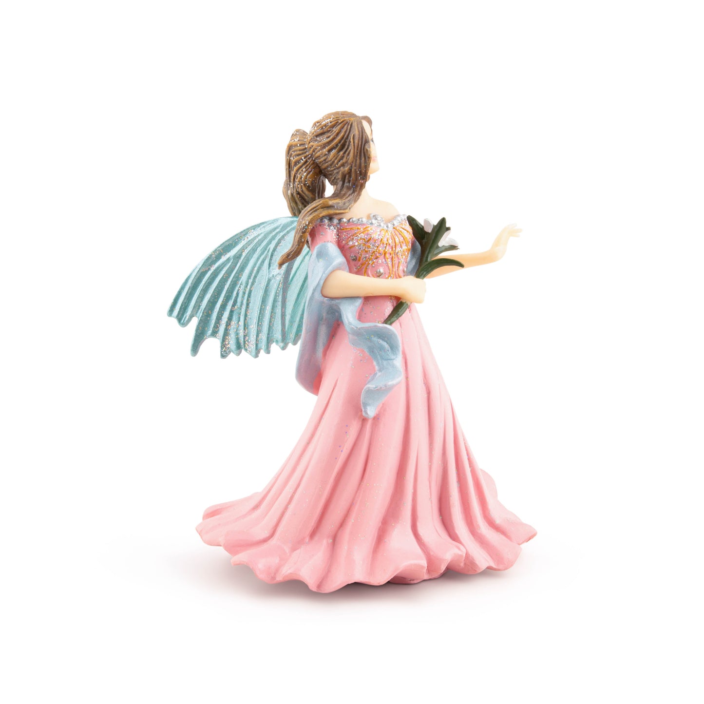 Pink Elf figurine with lily