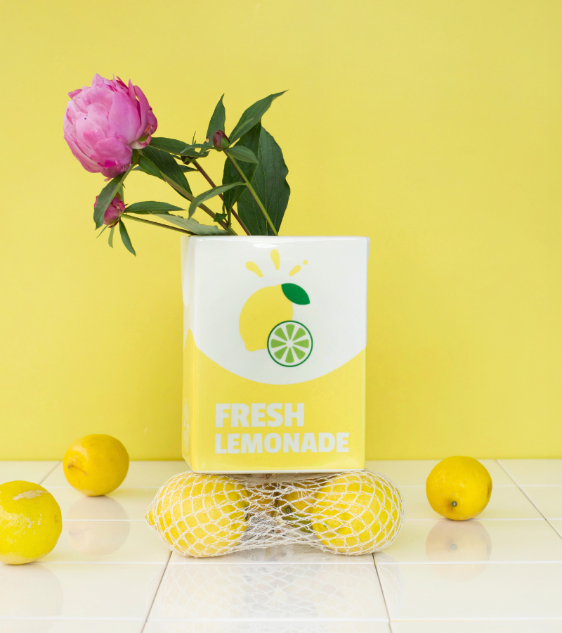 lemonade brick vase