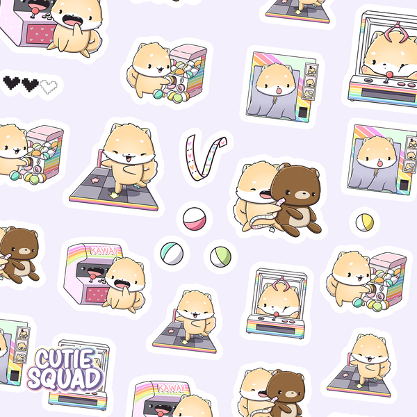 Arcade Shibas Sticker Sheets