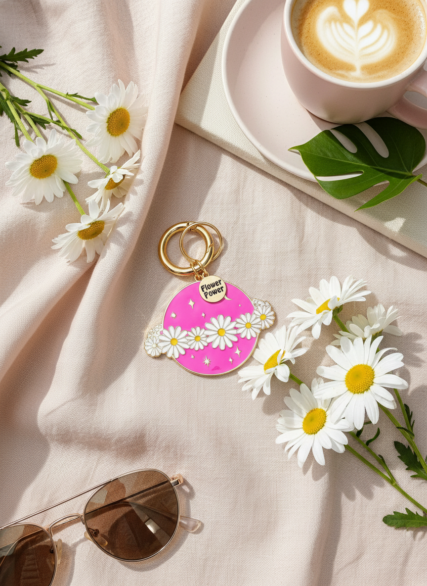 Planet Flower "Flower Power" Keychain