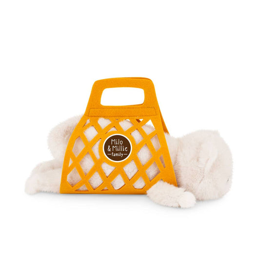 Peluche Milo & Millie, Milo le chat blanc (35 cm) - 0+