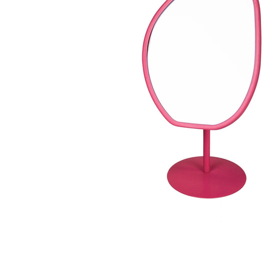 Make-upspiegel - Rond - Roze - 16,5 x 12 x 31,5 cm