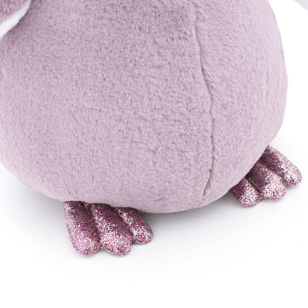 Peluche de pingouin Fluffy, couleur lilas, 35 cm, 0+