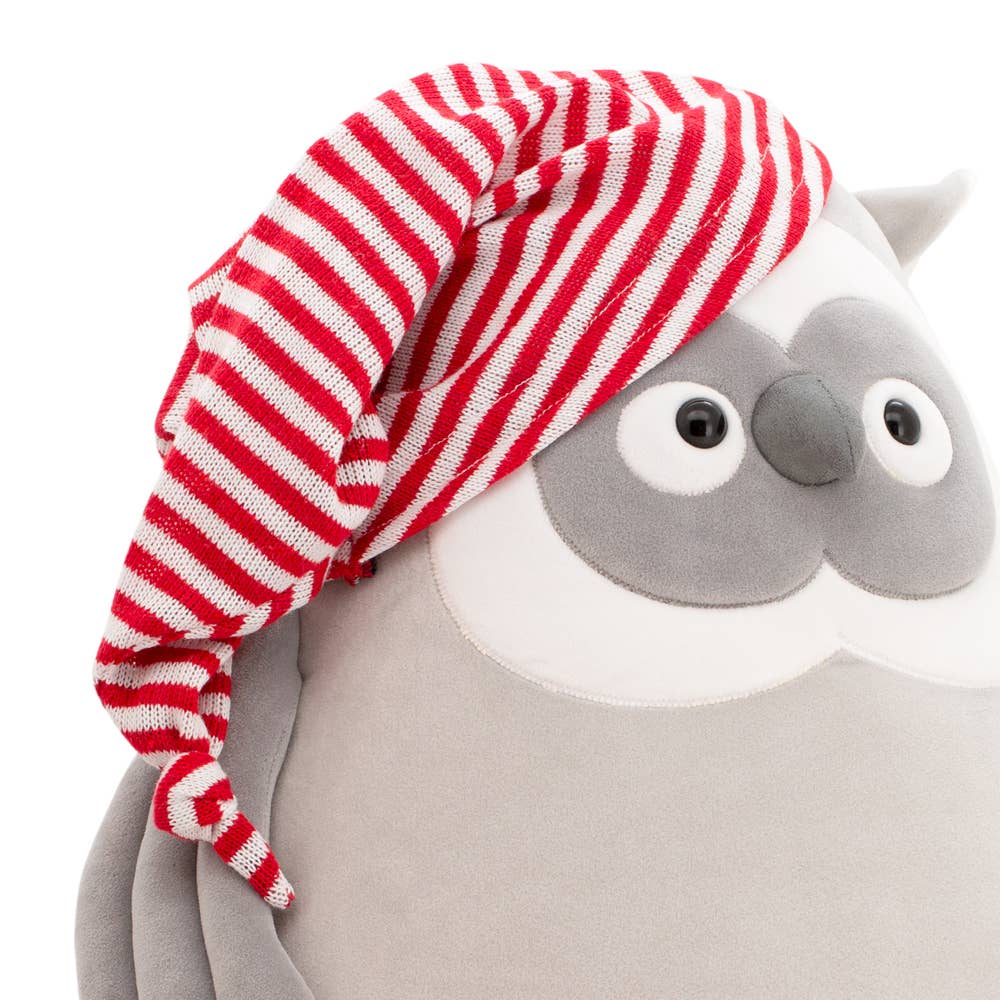 Pluche uil met slaapmuts
