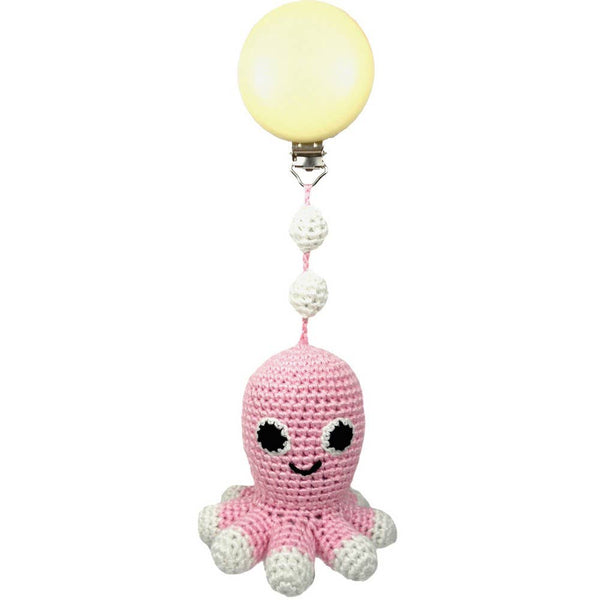Oktopus-Kinderwagenhaken – Hellrosa