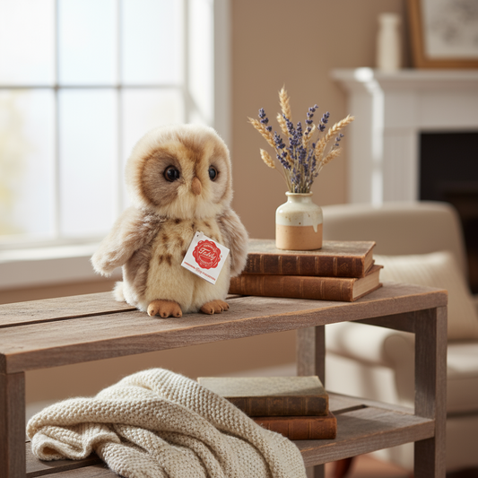 Peluche Hibou brun clair