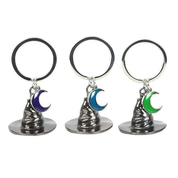 Set of 3 Sisters of the Coven witch hat keychains