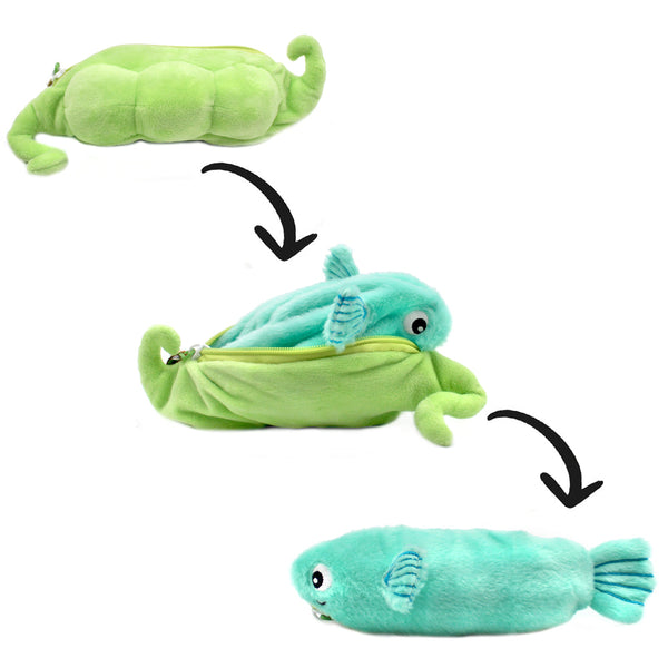 Peluche réversible Bubblet le poisson/pois – Flipetz