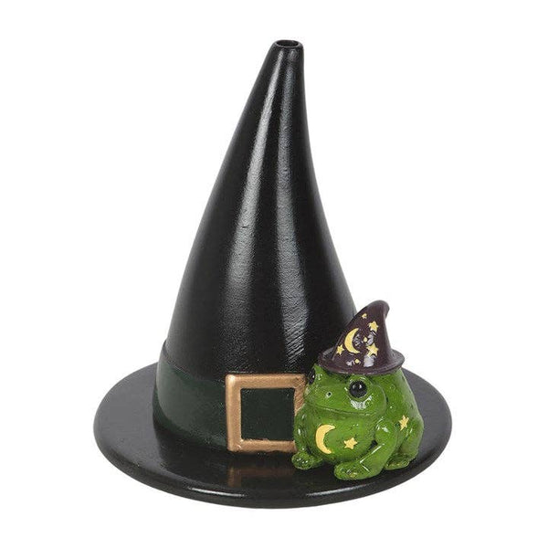Halloween cone incense burner magic toad and witch's hat