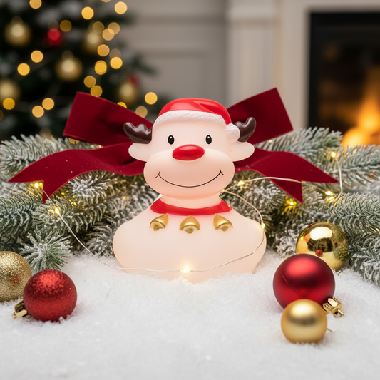White Christmas Reindeer Duck