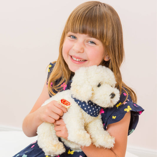 Sitting Labradoodle Plush Toy