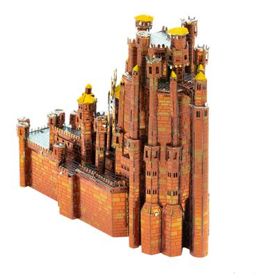 MetalEarth: ICONX - GAME OF THRONES / RED KEEP 9.9x3.4x8.4cm, maquette 3D en métal avec 2 feuilles multicolorées, sur carte, 14+