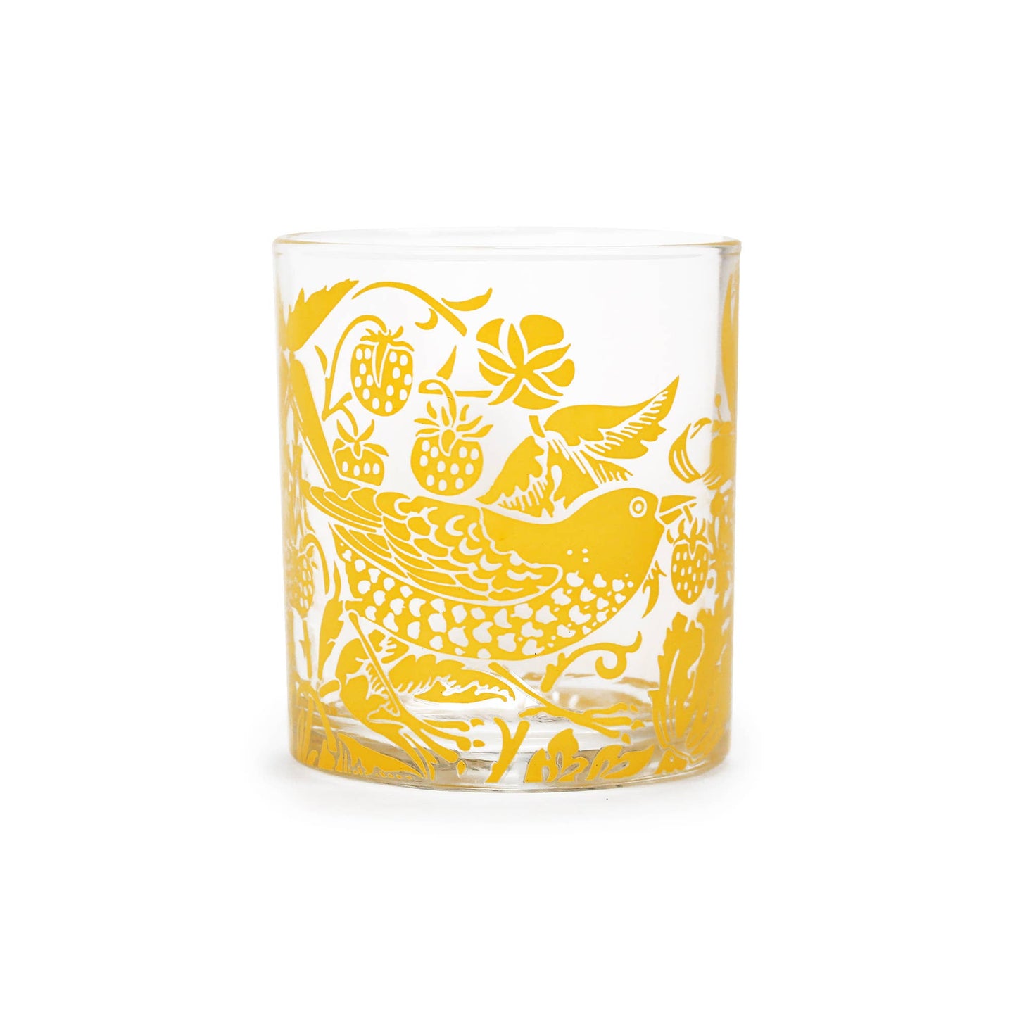 Yellow William Morris Quince Glass Tumbler