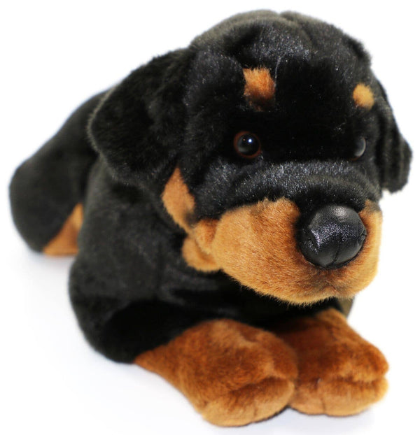 Rottweiler couché - 45 cm (longueur) - doudin/peluche Uni Toys