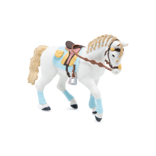Blue Fashion Horse Figurine