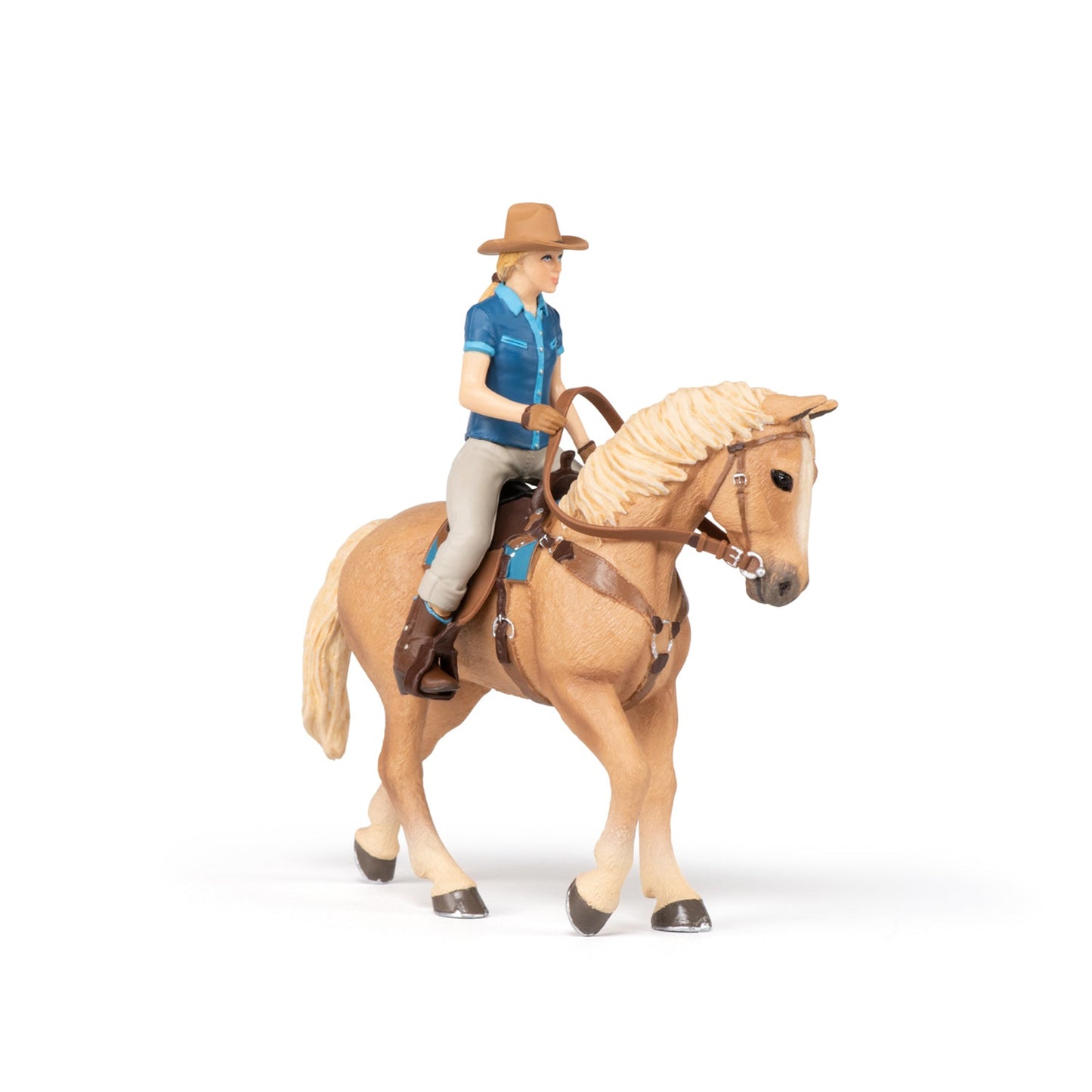 Western Horse and Rider Figurine