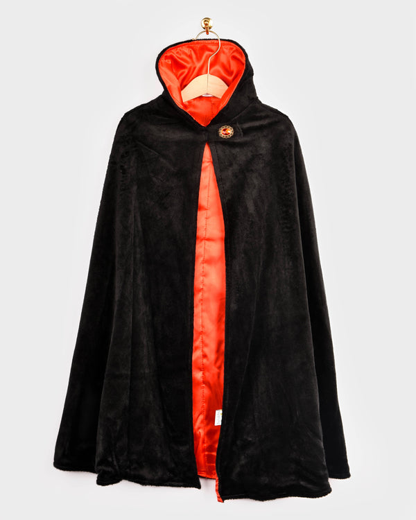 Deluxe Red Satin Vampire Cape with Stone 110-116 cm