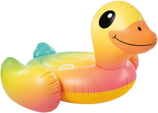 Inflatable Rainbow Pool Duck