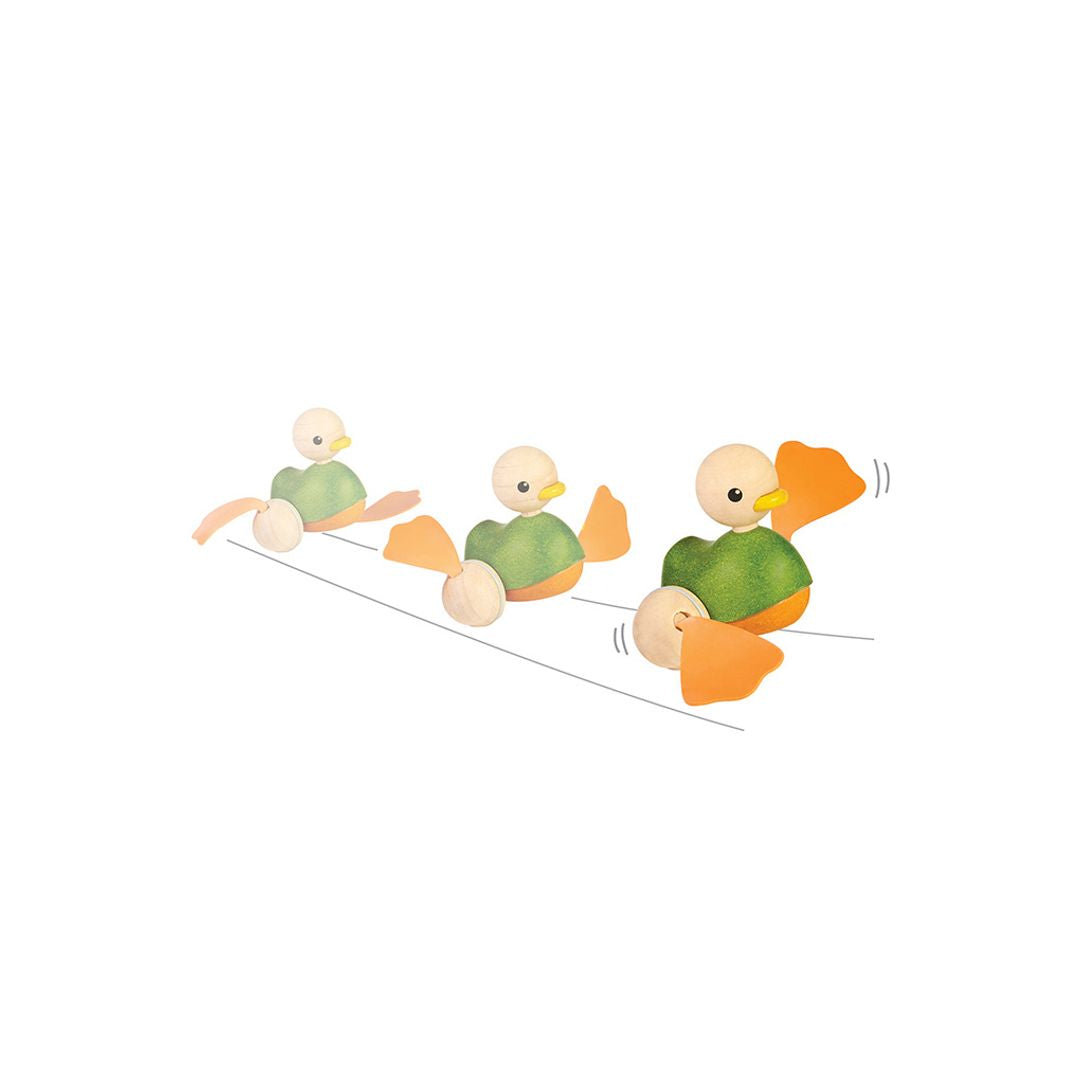 Push-along toy duck
