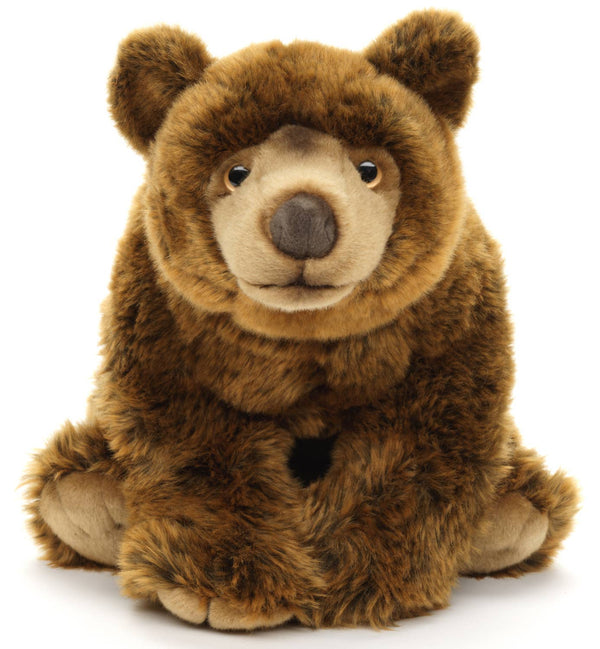 Peluche ours brun assis Uni Toys