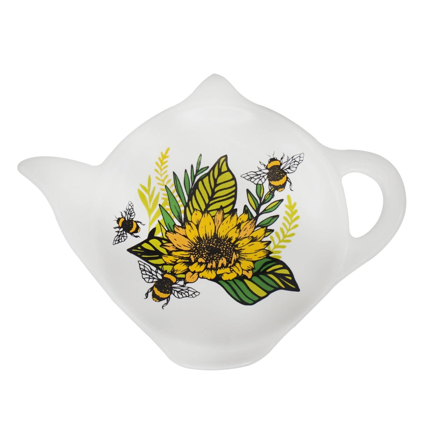 Spoon Rest Sunflower Honey Bee Tea Bag Holder