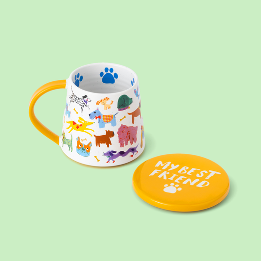 Cool Dogs Club mug and coaster