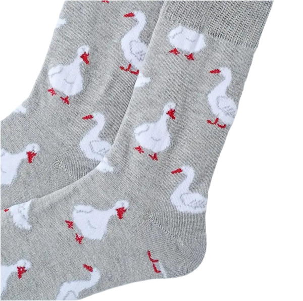 chaussettes grises canards blancs