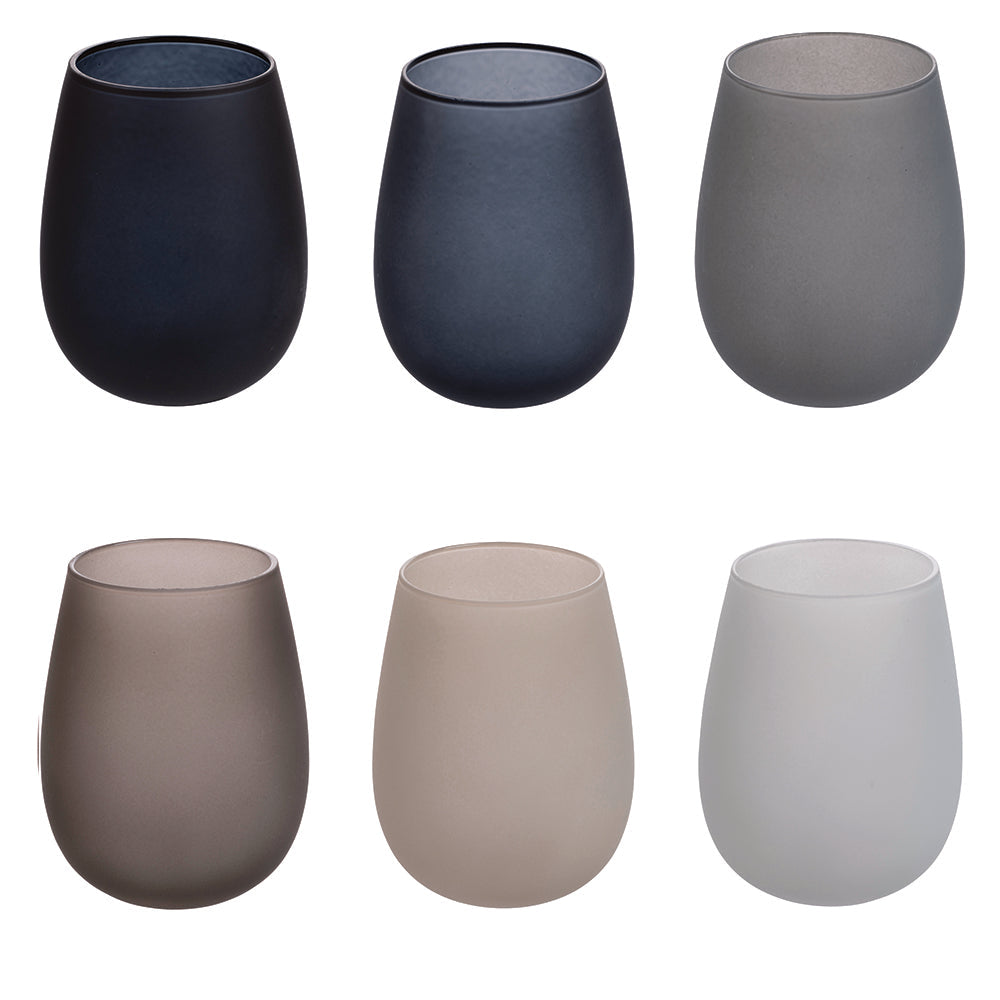 HAPPY HOUR SET OF 6 WATER GLASSES STONES - 5911527