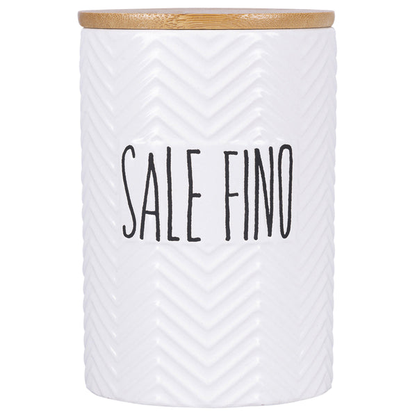 Fine dolomite salt jar with bamboo lid 850 ml, Shapes