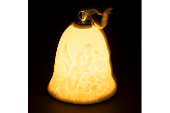 DECORATIVE BELL NATIVITY RELIEF, STRING + LED - 5916454